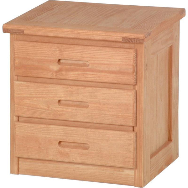 Crate Designs Furniture 3-Drawer Nightstand T7010D IMAGE 1