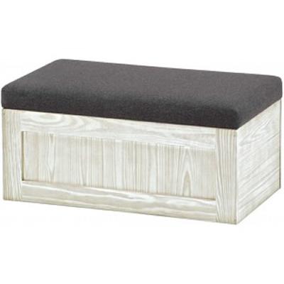 Crate Designs Furniture Storage Bench 8018 Storage Bench - White IMAGE 1