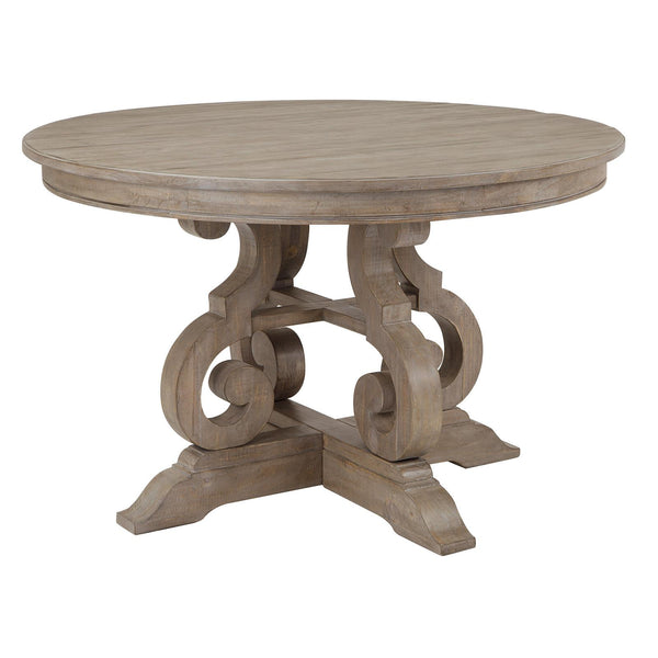 Magnussen Round Tinley Park Dining Table with Pedestal Base D4646-22B/D4646-22T IMAGE 1