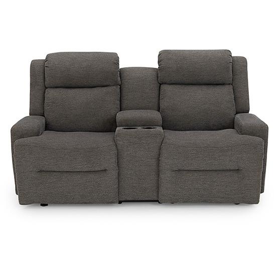 Best Home Furnishings O'Neil Reclining Fabric Loveseat O'Neil L920RY4 Reclinig Loveseat with Console - Charcoal IMAGE 2