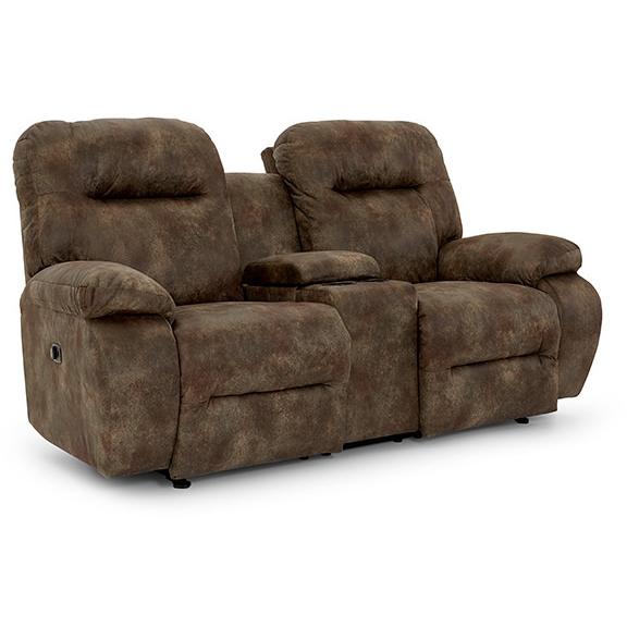 Best Home Furnishings Arial Reclining Fabric Loveseat Arial L660RY4 Reclinig Loveseat with Console - Driftwood IMAGE 1