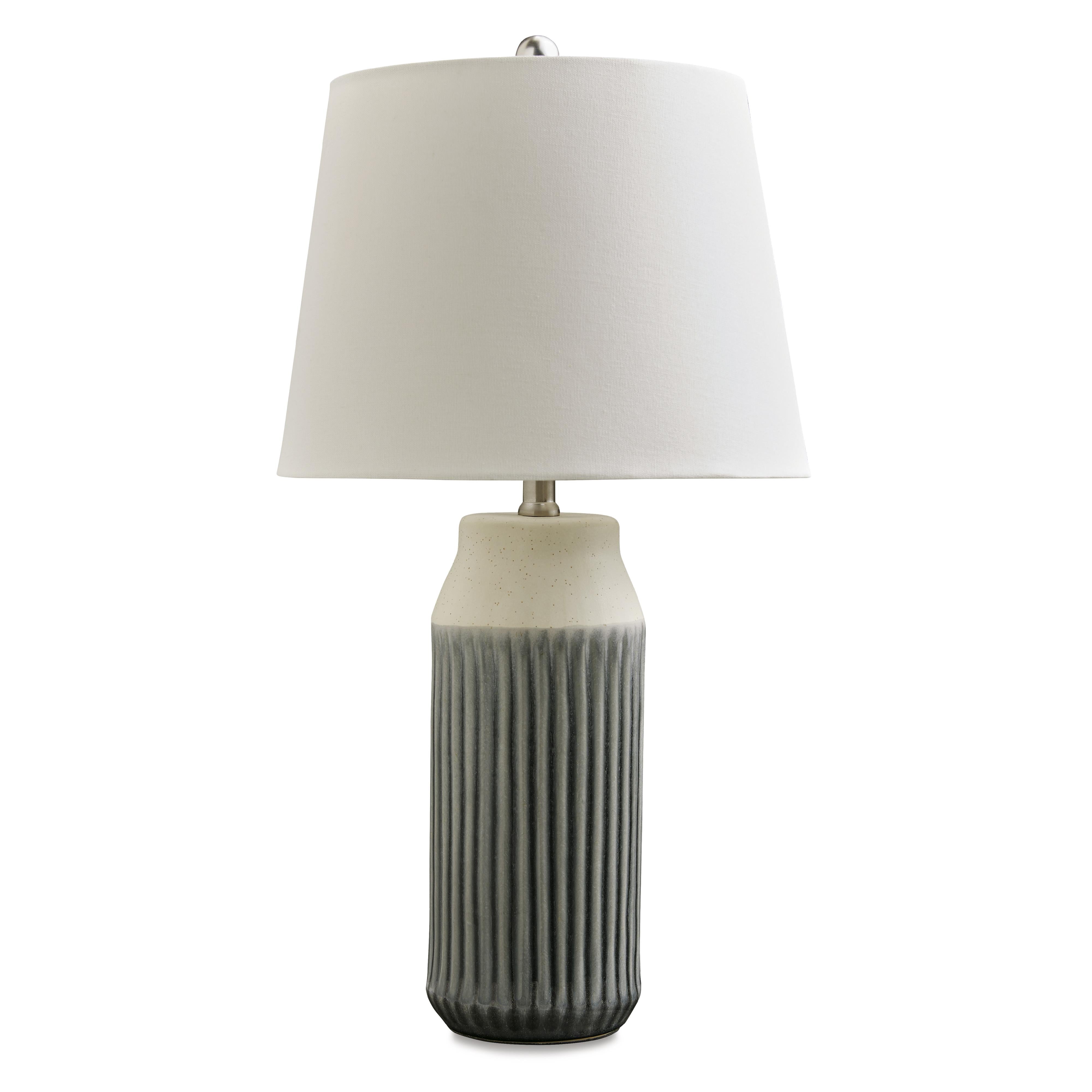 訳ありjournalstandardFurniture TABLE LAMP L JONATHAN Y JYL4001A Table Lamp, Clear/Brass with Grey Shade