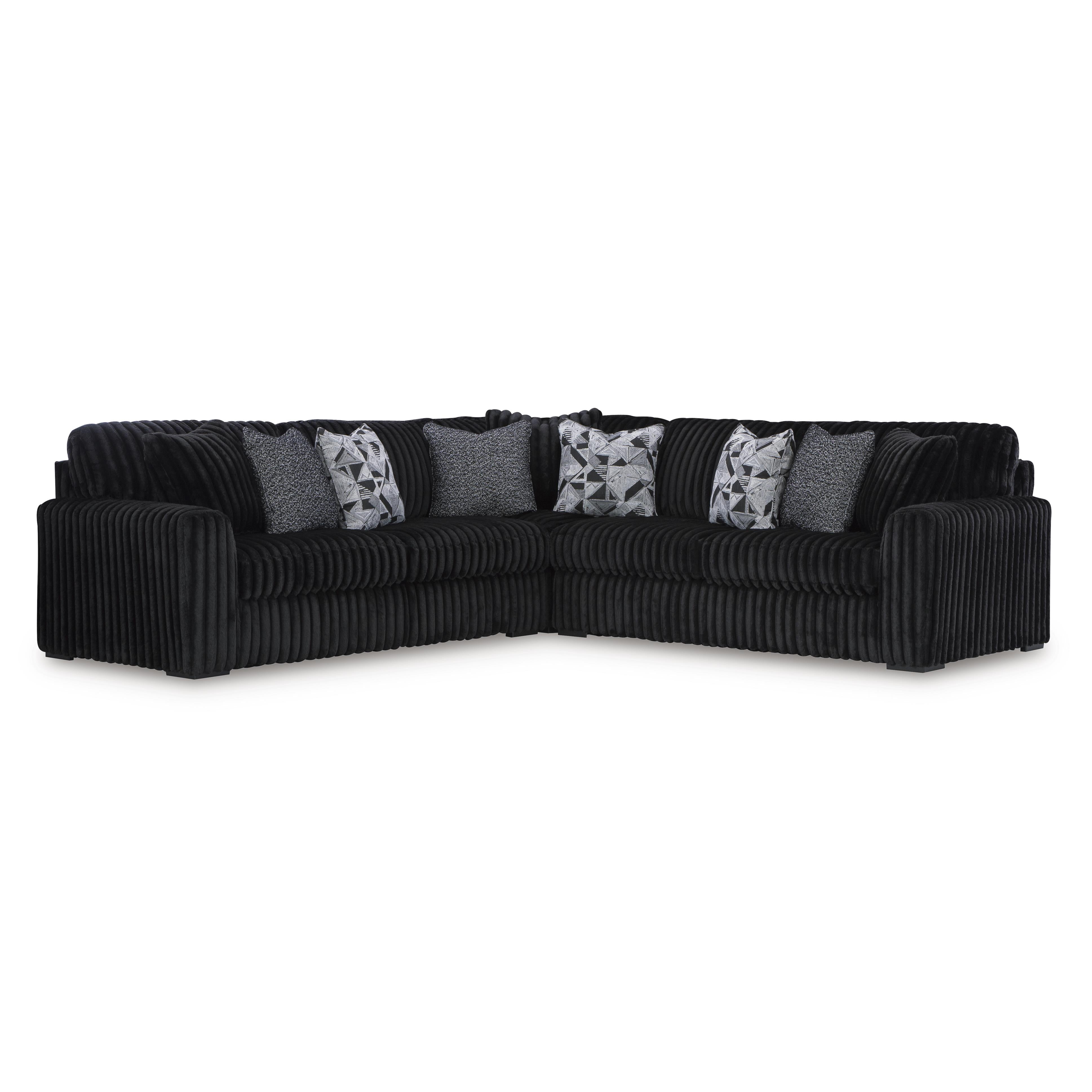 【soh jyu】Providence aH-102TRSC Signature Design by Ashley Midnight-Madness 98103S6 3 pc Sectional