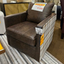 Leather Swivel Accent Chair