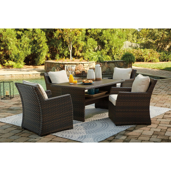Signature Design by Ashley Easy Isle P455 5 pc Outdoor Dining Set IMAGE 1