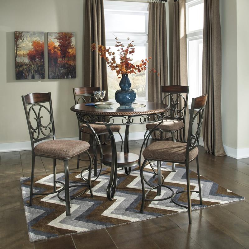 Signature Design by Ashley Round Glambrey Dining Table with Trestle Base D329-15 IMAGE 8