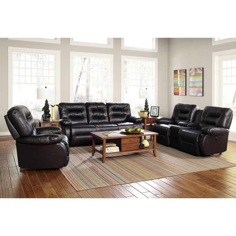 Best Home Furnishings Maddox Manual Reclining Leather Loveseat Maddox L840CC7 IMAGE 2