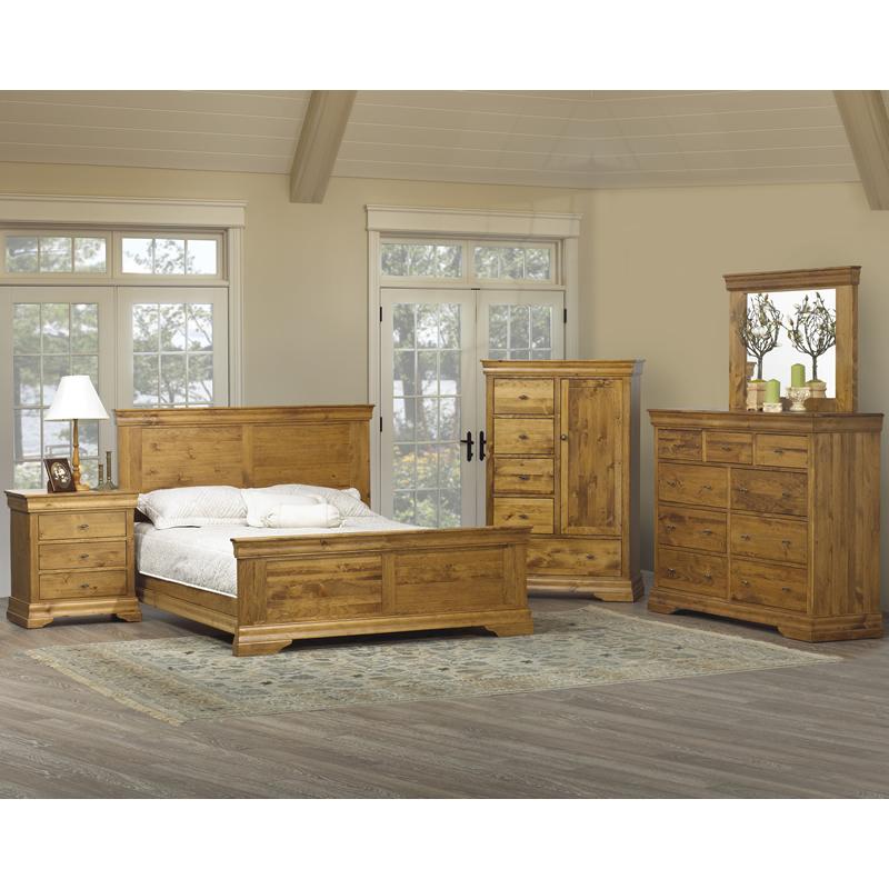Vokes Furniture Louis Rustique King Panel Bed Louis Rustique 60-2276 King Panel Bed IMAGE 2