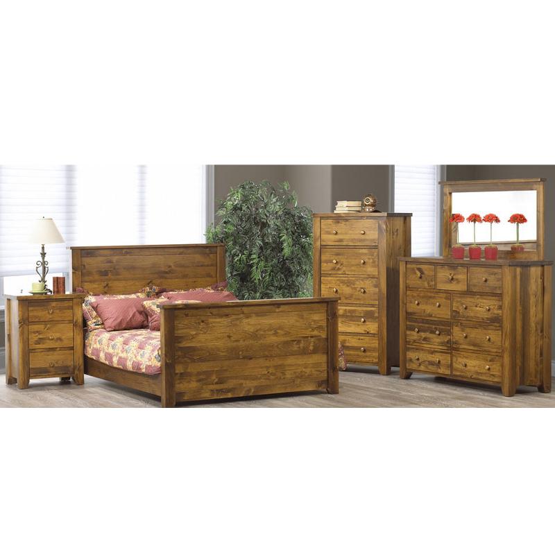 Vokes Furniture Rough Sawn Queen Panel Bed 850-1960-2 IMAGE 4
