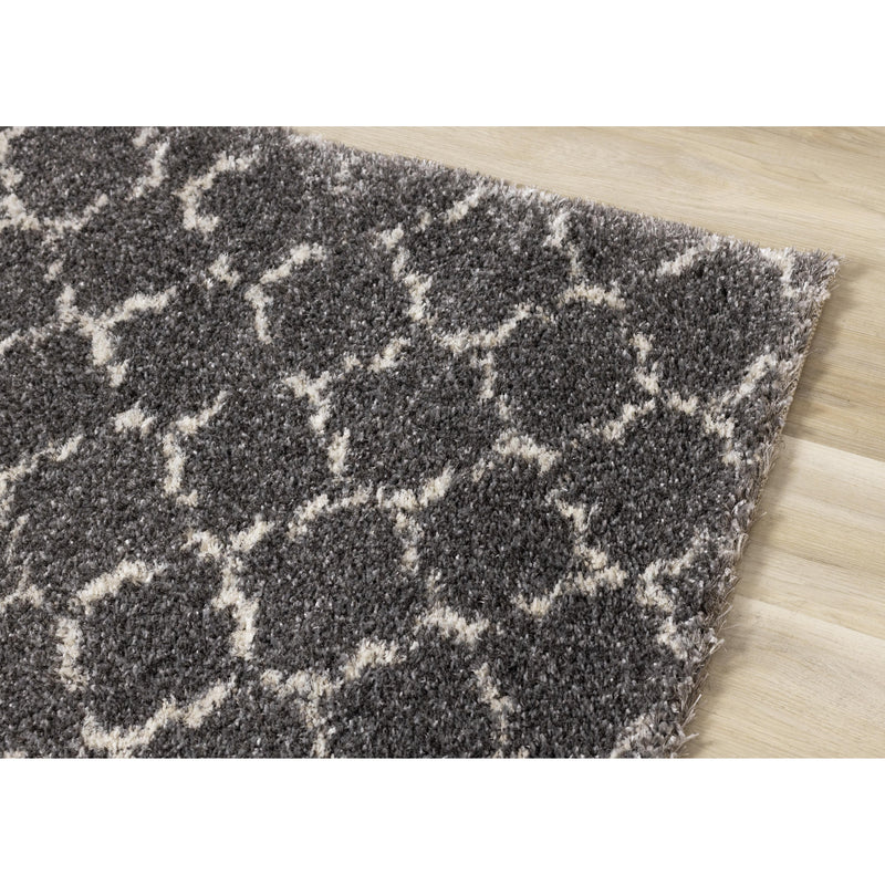 Kalora Interiors Lane Grey Cream Lattice Luxury Rug, 5'3" x 7'7" IMAGE 4