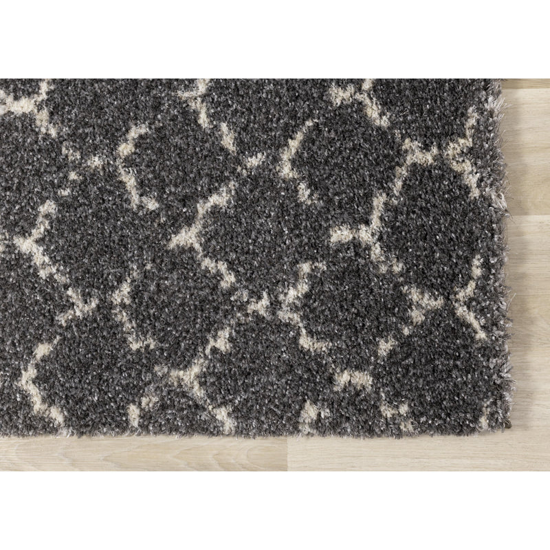 Kalora Interiors Lane Grey Cream Lattice Luxury Rug, 5'3" x 7'7" IMAGE 5