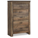  Signature Design by Ashley Trinell B446B89 9 pc Full Bookcase Bedroom Set IMAGE 5