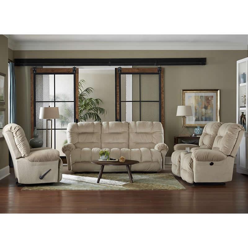 Best Home Furnishings Seger Power Reclining Fabric Loveseat Seger L720RQ7 Rocking Loveseat with Console IMAGE 3