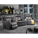  Elran Chloe Leather Match 3-Seat Home Theatre Seating 4047-HTC3 IMAGE 1