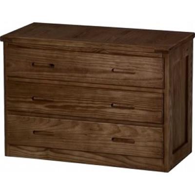 Crate Designs Furniture 3-Drawer Dresser 7011 Dresser - Brown IMAGE 1