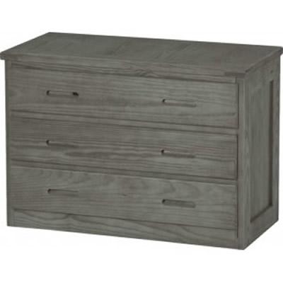 Crate Designs Furniture 3-Drawer Dresser 7011 Dresser - Grey IMAGE 1