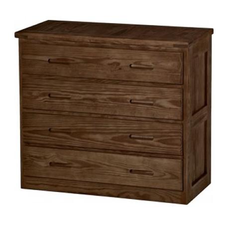 Crate Designs Furniture 3-Drawer Dresser 7017 Dresser - Brown IMAGE 1