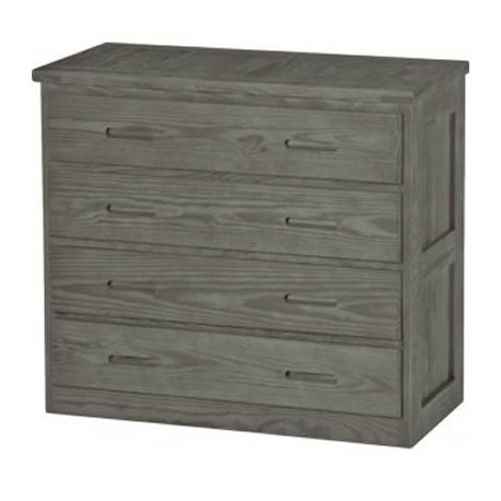 Crate Designs Furniture 3-Drawer Dresser 7017 Dresser - Grey IMAGE 1