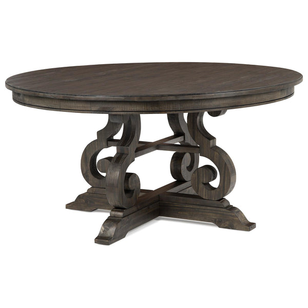 Magnussen Round Bellamy Dining Table with Pedestal Base D2491-23B/D2491-23T IMAGE 1