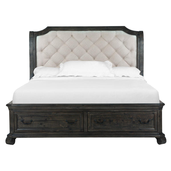 Magnussen Bellamy King Upholstered Sleigh Bed with Storage B2491-53R/B2491-63F/B2491-63H IMAGE 1