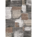  Kalora Interiors Breeze Blue Grey Simple Patches Rug, 5'3" x 7'7" IMAGE 1