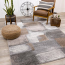  Kalora Interiors Breeze Blue Grey Simple Patches Rug, 5'3" x 7'7" IMAGE 2