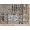  Kalora Interiors Cathedral Grey Cream Distressed Patchwork Rug, 5'1" x 7'7" IMAGE 5