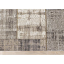  Kalora Interiors Cathedral Grey Cream Distressed Patchwork Rug, 5'1" x 7'7" IMAGE 8