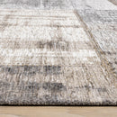  Kalora Interiors Cathedral Grey Cream Distressed Patchwork Rug, 5'1" x 7'7" IMAGE 9