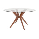 Canadel Round Downtown Dining Table with Glass Top GRN05454CL06MDPNF/BAS01005NA06MDP IMAGE 1
