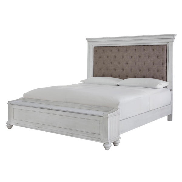 Benchcraft Kanwyn California King Upholstered Panel Bed with Storage B777-158/B777-56S/B777-94 IMAGE 1