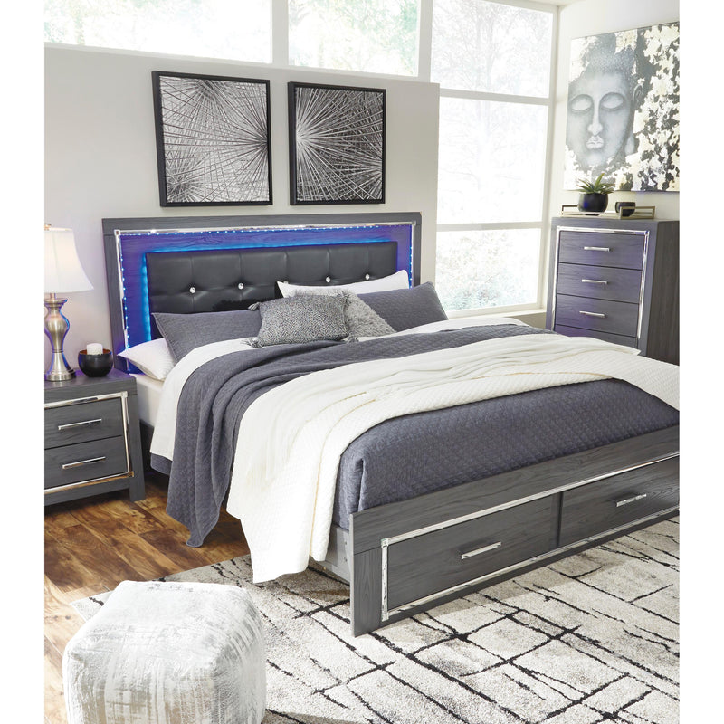 Signature Design by Ashley Lodanna King Upholstered Panel Bed with Storage B214-58/B214-56S/B214-97 IMAGE 10