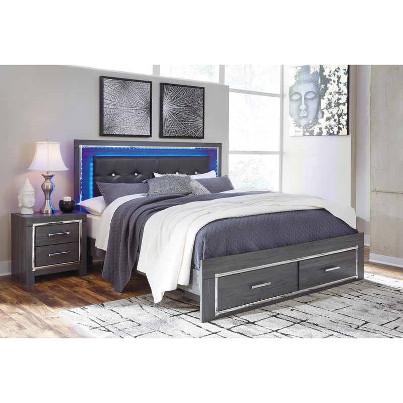 Signature Design by Ashley Lodanna King Upholstered Panel Bed with Storage B214-58/B214-56S/B214-97 IMAGE 2