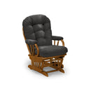 Best Home Furnishings Sona Glider Rocking Fabric Chair Sona C4137VC Glider Rocking Chair with Ottoman - Grey IMAGE 1