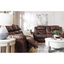  Signature Design by Ashley Stoneland Power Reclining Leather Look Loveseat with Console 3990496 IMAGE 8