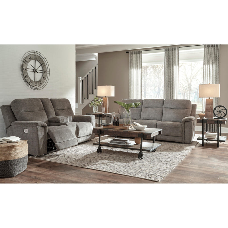 Signature Design by Ashley Mouttrie Power Reclining Fabric Loveseat 7320518 IMAGE 12