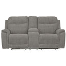 Signature Design by Ashley Mouttrie Power Reclining Fabric Loveseat 7320518 IMAGE 1