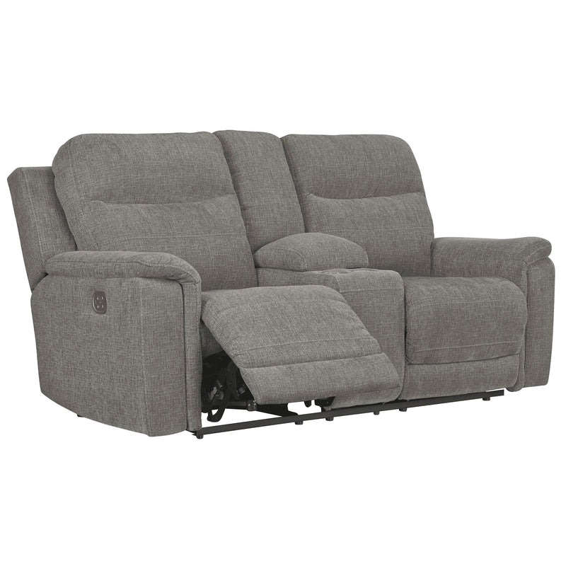 Signature Design by Ashley Mouttrie Power Reclining Fabric Loveseat 7320518 IMAGE 2