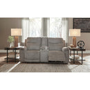 Signature Design by Ashley Mouttrie Power Reclining Fabric Loveseat 7320518 IMAGE 5