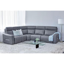  Elran Audrey Reclining 5 pc Sectional Audrey 4050-AR 5 pc Reclining Sectional - Blue IMAGE 2