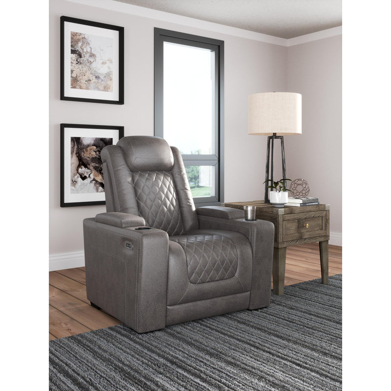 Signature Design by Ashley HyllMont Power Leather Look Recliner 9300313 IMAGE 5