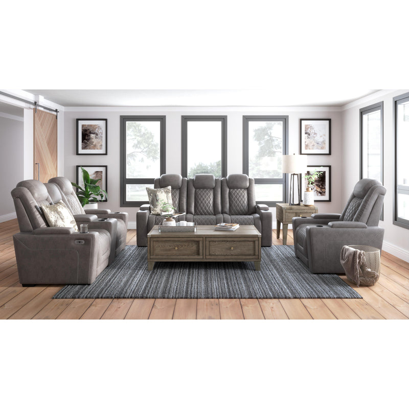 Signature Design by Ashley HyllMont Power Reclining Leather Look Sofa 9300315 IMAGE 11