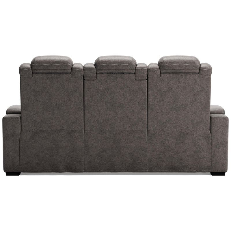 Signature Design by Ashley HyllMont Power Reclining Leather Look Sofa 9300315 IMAGE 4