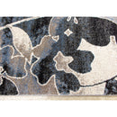  Kalora Interiors Breeze Blue Cream Black Poppies Rug, 2'0" x 7'7" IMAGE 6