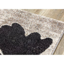  Kalora Interiors Breeze Blue Cream Black Poppies Rug, 7'10" x 10'6" IMAGE 2
