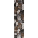  Kalora Interiors Breeze Blue Grey Simple Patches Rug, 2'0" x 7'7" IMAGE 1