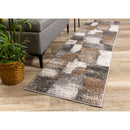  Kalora Interiors Breeze Blue Grey Simple Patches Rug, 2'0" x 7'7" IMAGE 9