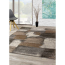  Kalora Interiors Breeze Blue Grey Simple Patches Rug, 3'11" x 5'7" IMAGE 9