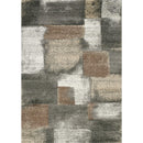  Kalora Interiors Breeze Blue Grey Simple Patches Rug, 7'10" x 10'6" IMAGE 1