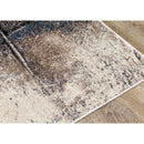  Kalora Interiors Breeze Cream Blue Brown Urban Rift Rug, 5'3" x 7'7" IMAGE 2